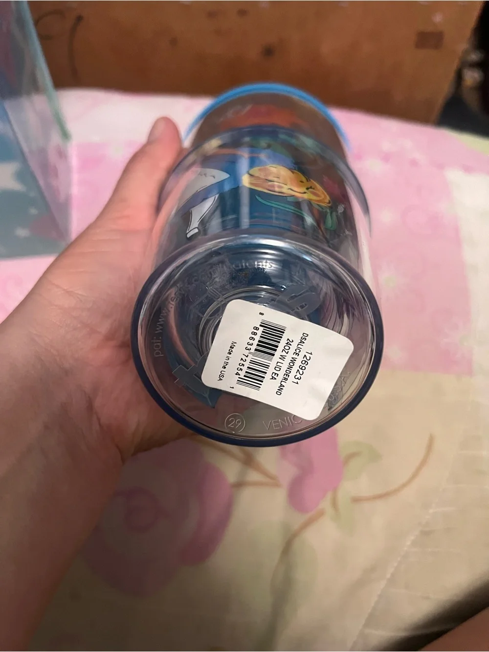 tervis Alice in Wonderland Blue Floral Travel Tumbler